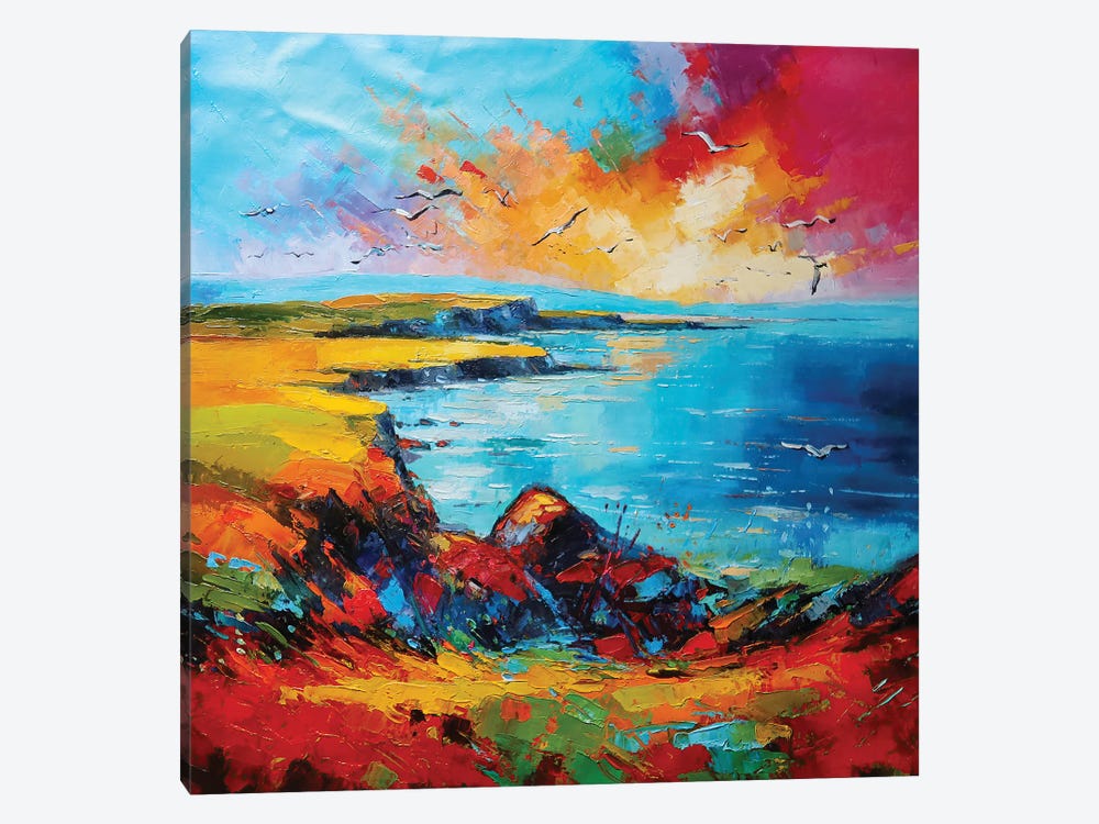 Cliffs On Fire by Conor McGuire 1-piece Canvas Artwork