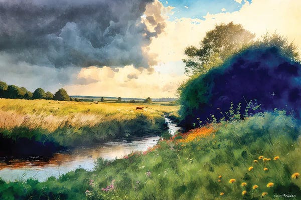 Ireland: Cattle By Stream, County Mayo by Conor McGuire