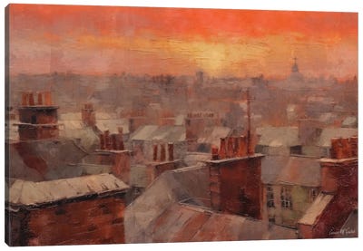 Roof Tops VIII Canvas Art Print - Conor McGuire
