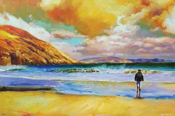 Achill Island: Young Boy On Keem Beach, Achill, County Mayo by Conor McGuire