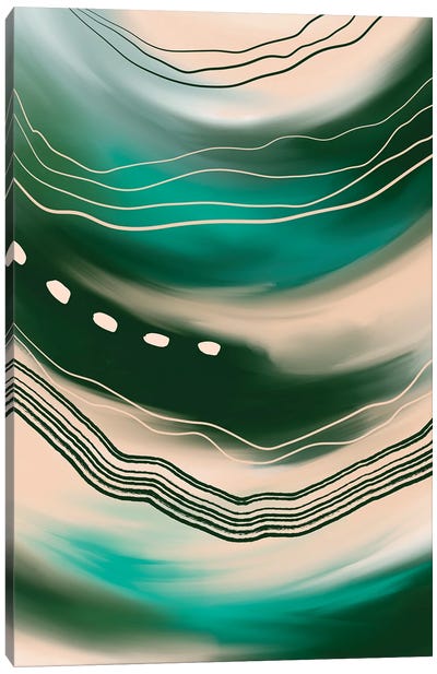 Green Flow Canvas Art Print - Ana Moguš