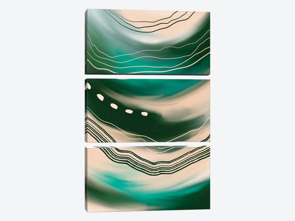 Green Flow by Ana Moguš 3-piece Canvas Wall Art