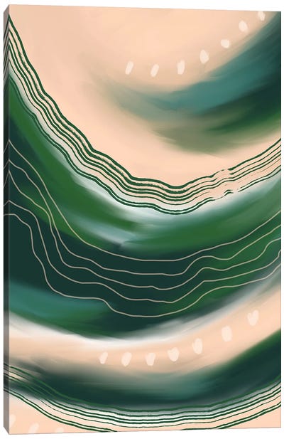 Green Flow II Canvas Art Print - Ana Moguš