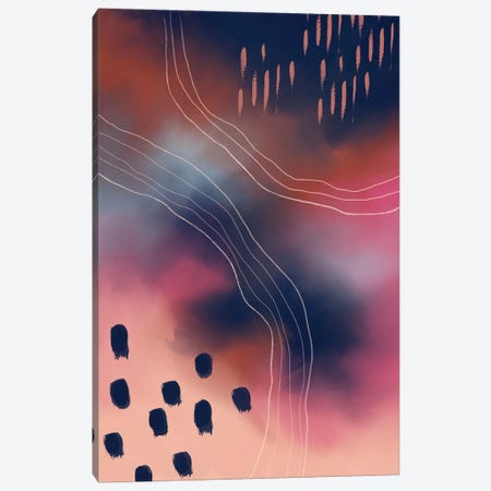 Abstract In Blue And Pink Canvas Print #MGZ13} by Ana Moguš Canvas Artwork