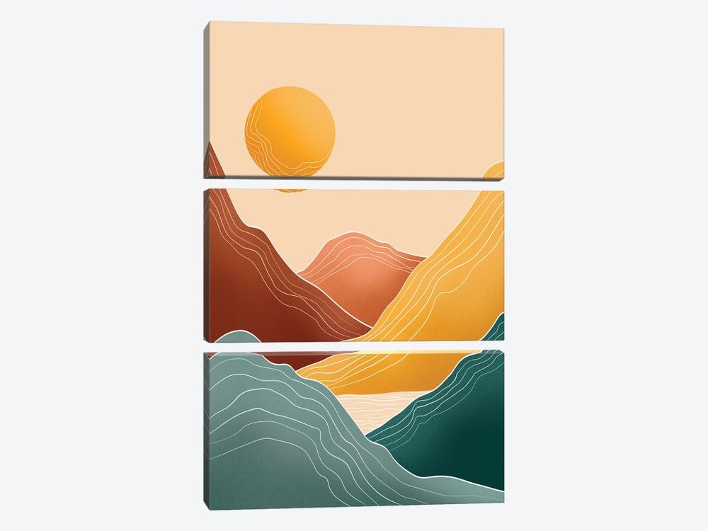 Bohemian Sunset by Ana Moguš 3-piece Canvas Print
