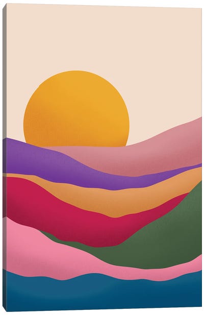 Colourful Sunset Canvas Art Print - Ana Moguš