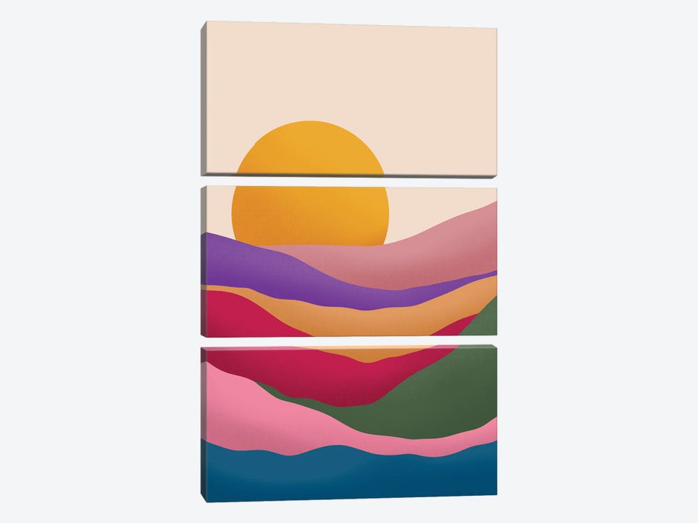 Colourful Sunset by Ana Moguš 3-piece Canvas Artwork