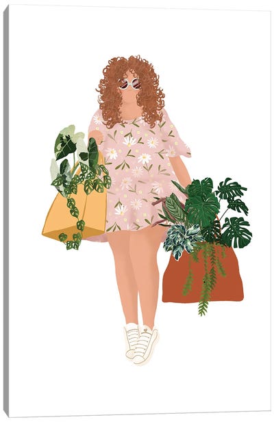 Plant Shopping III Canvas Art Print - Shopping Art