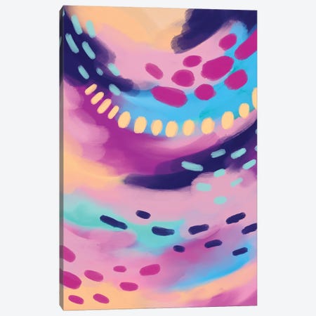Colourful Flow - Purple Canvas Print #MGZ19} by Ana Moguš Canvas Art