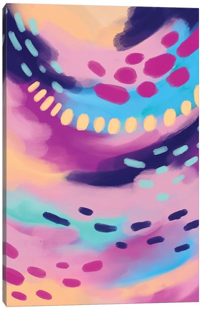 Colourful Flow - Purple Canvas Art Print - Ana Moguš
