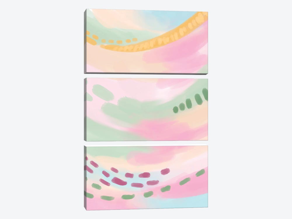 Colourful Flow - Pastels by Ana Moguš 3-piece Canvas Art