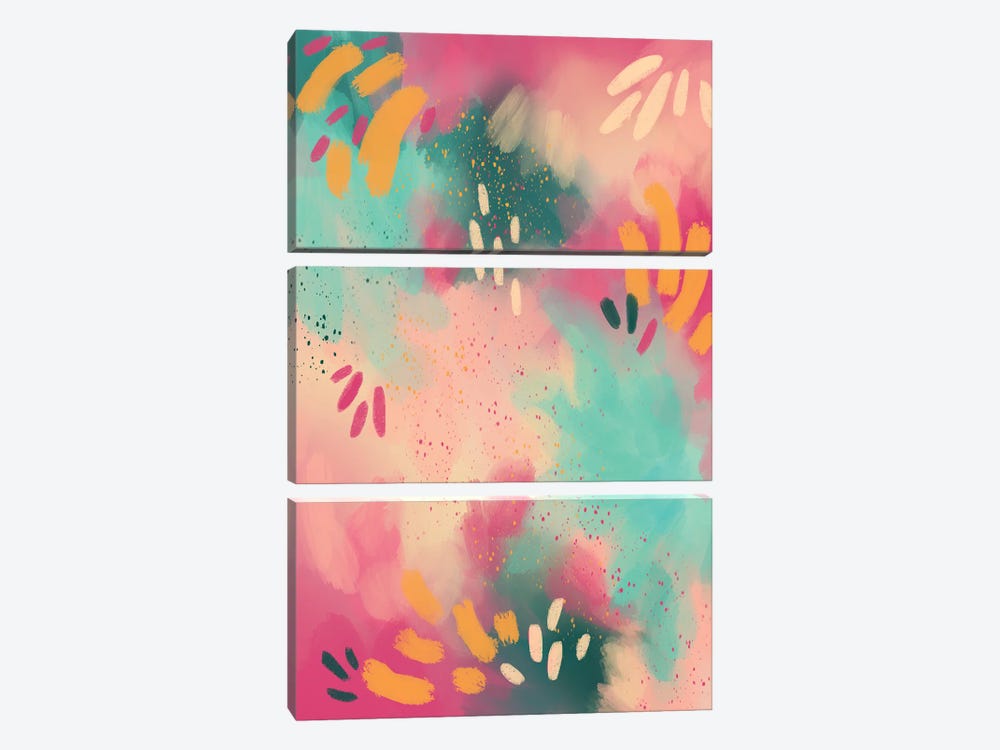 Happy Colours II by Ana Moguš 3-piece Canvas Print