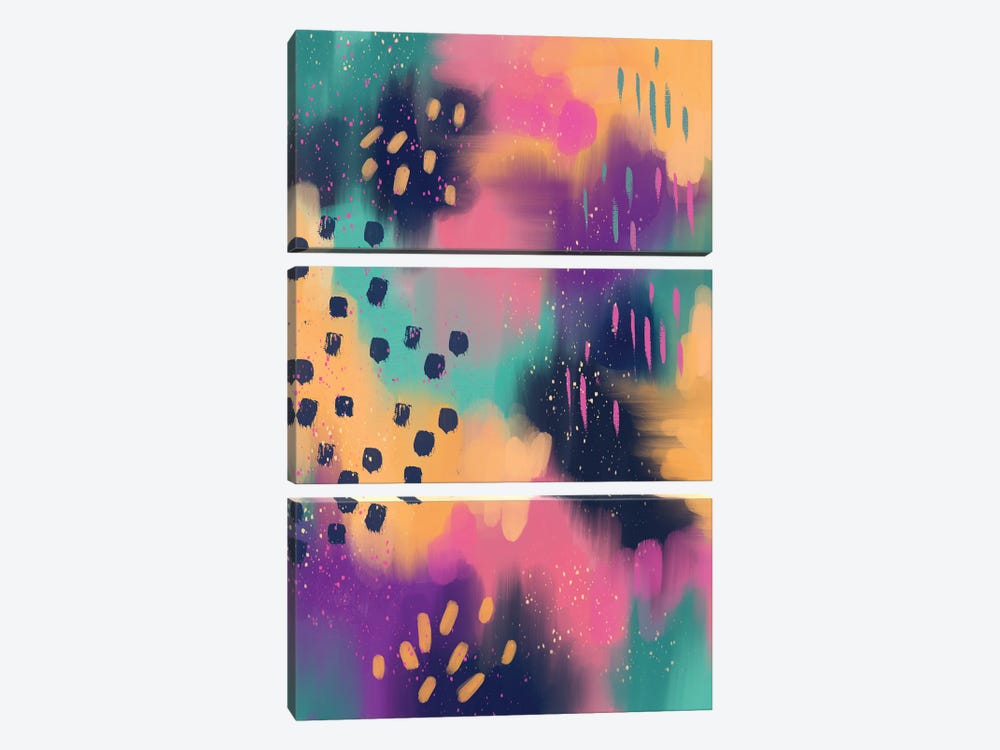 Colour Bloom  II by Ana Moguš 3-piece Canvas Print
