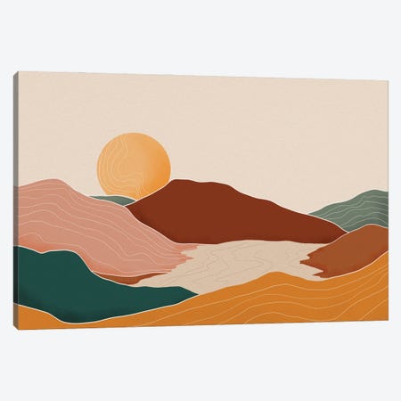 Sunset Over The Mountains II Canvas Print #MGZ37} by Ana Moguš Canvas Art Print
