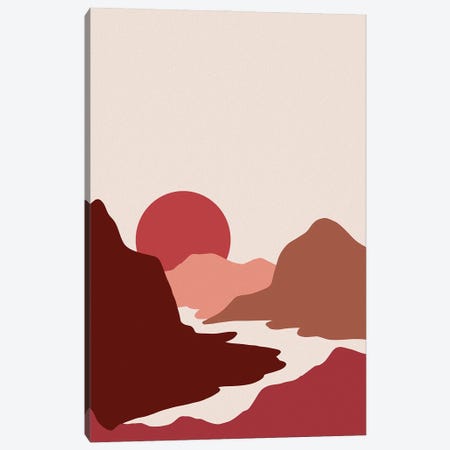 Pink And Red Mountains Canvas Print #MGZ41} by Ana Moguš Art Print