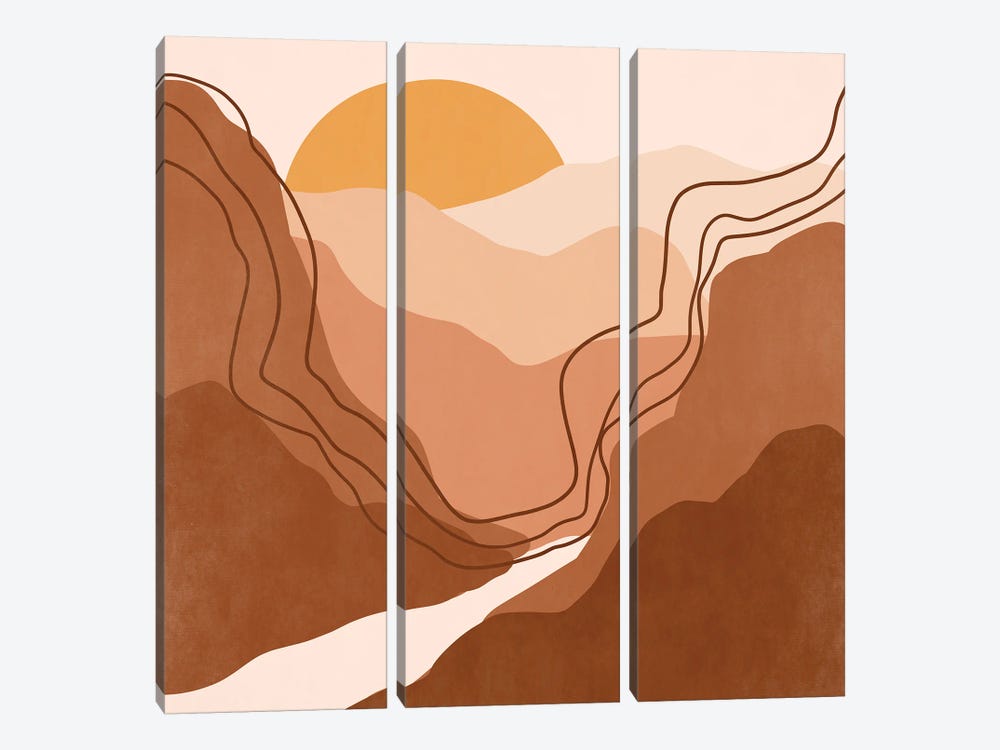 Sunset Over The Mountains VII by Ana Moguš 3-piece Art Print