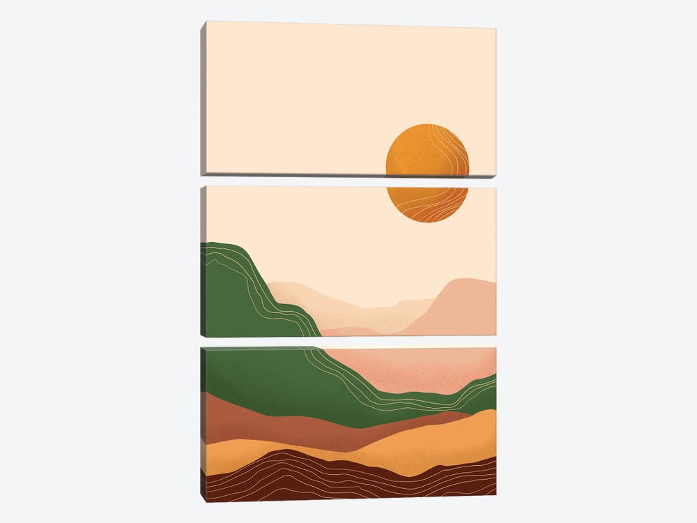 Colorful Mountains by Ana Moguš 3-piece Canvas Wall Art