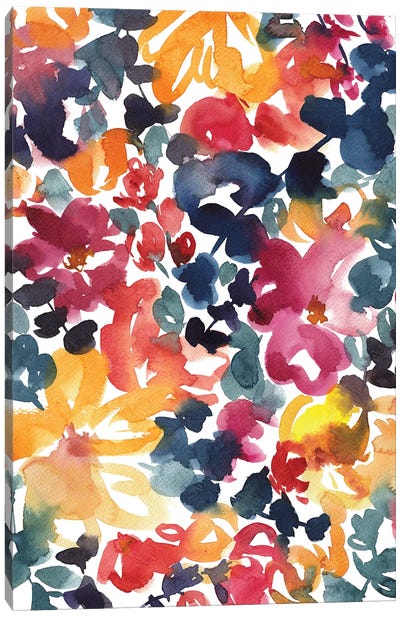 Abstract Wild Flowers Canvas Art Print - Ana Moguš