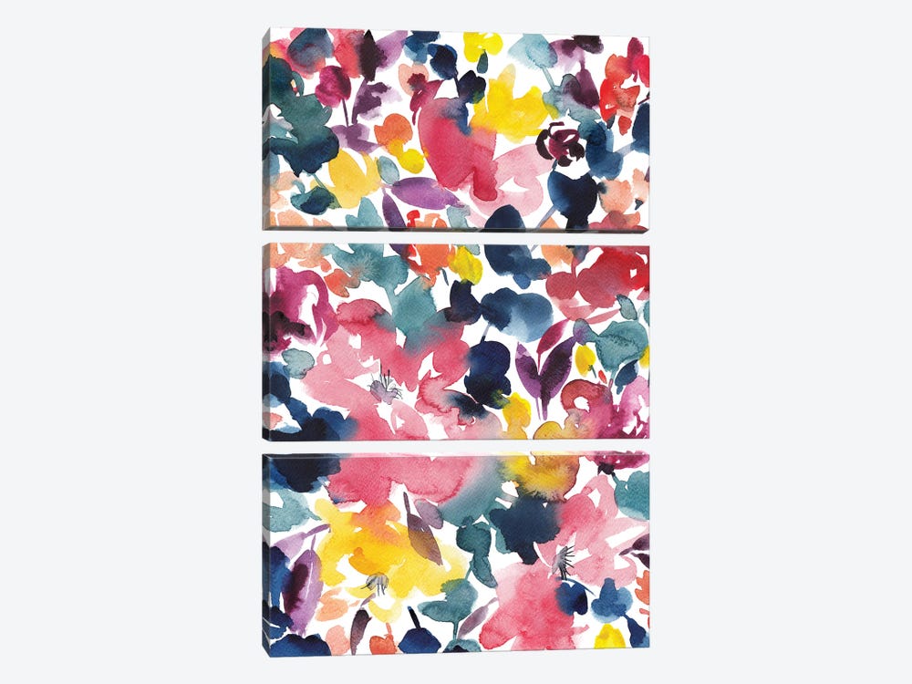Colourful Flower Bloom by Ana Moguš 3-piece Canvas Wall Art