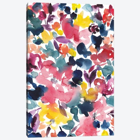 Colourful Flower Bloom Canvas Print #MGZ59} by Ana Moguš Canvas Wall Art