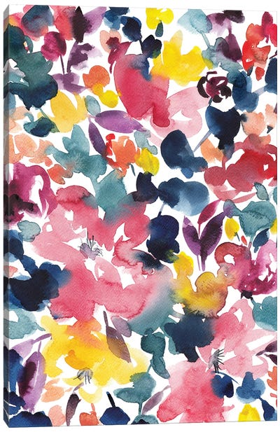 Colourful Flower Bloom Canvas Art Print - Ana Moguš