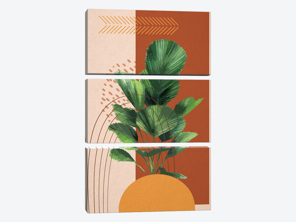 Abstract Palm Leaves by Ana Moguš 3-piece Canvas Wall Art