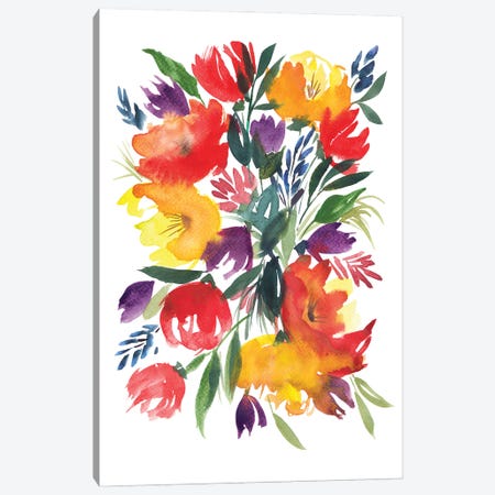 Red And Yellow Flowers Canvas Print #MGZ64} by Ana Moguš Canvas Art
