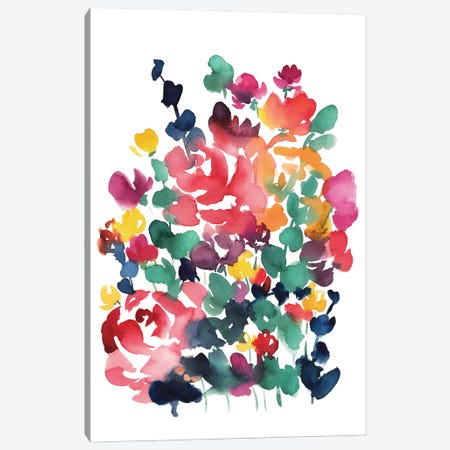 Abstract Colourful Flowers Canvas Print #MGZ67} by Ana Moguš Canvas Art