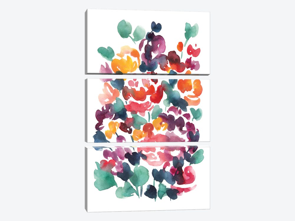 Abstract Colourful Flowers II by Ana Moguš 3-piece Canvas Wall Art