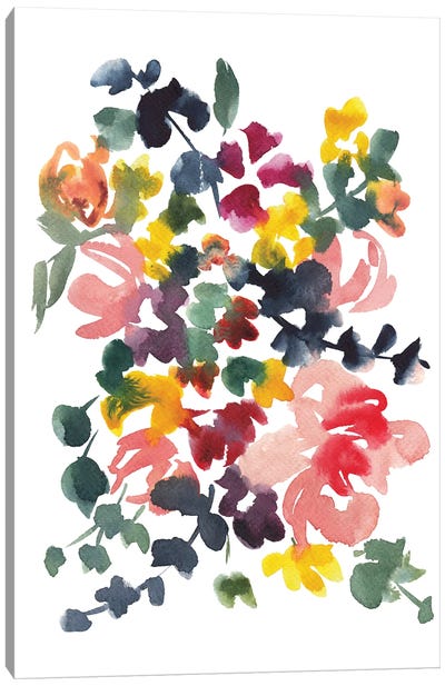 Colourful Florals II Canvas Art Print - Ana Moguš