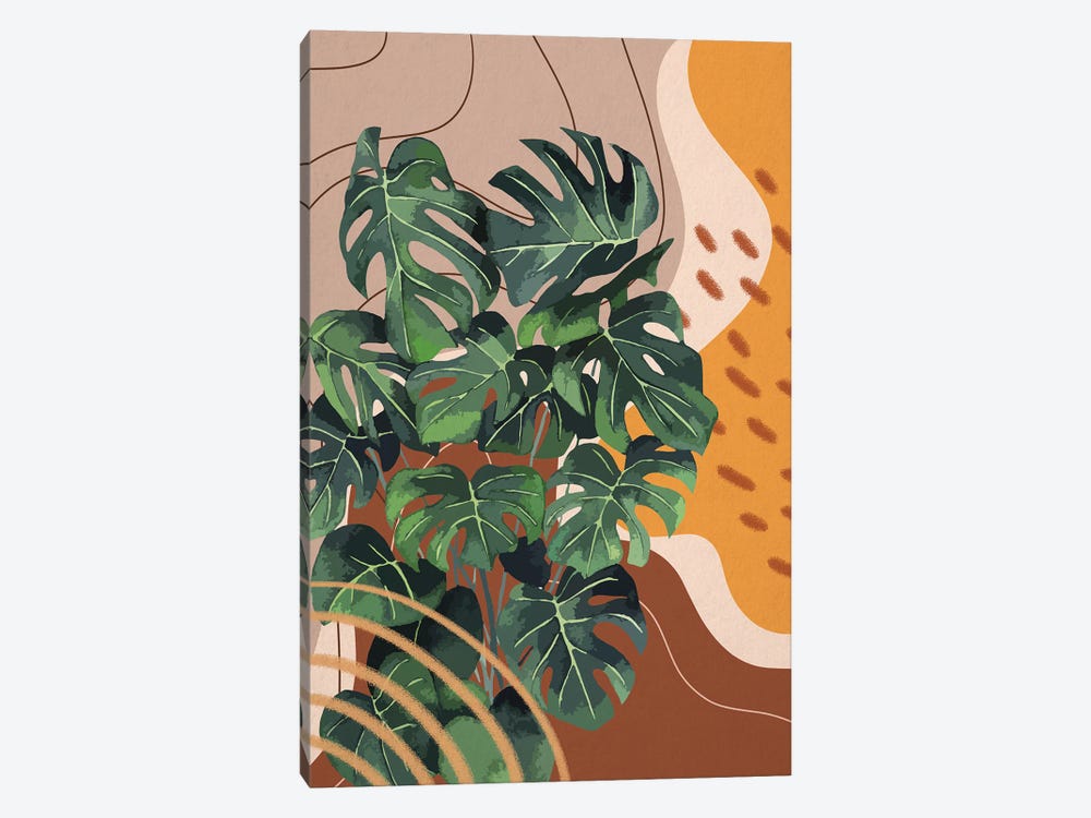 Abstract Monstera Leaves by Ana Moguš 1-piece Art Print