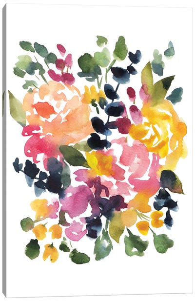 Roses Bouquet II Canvas Art Print - Ana Moguš