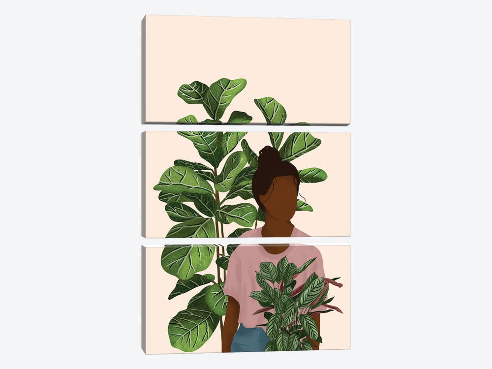 Chilling With Plants by Ana Moguš 3-piece Art Print