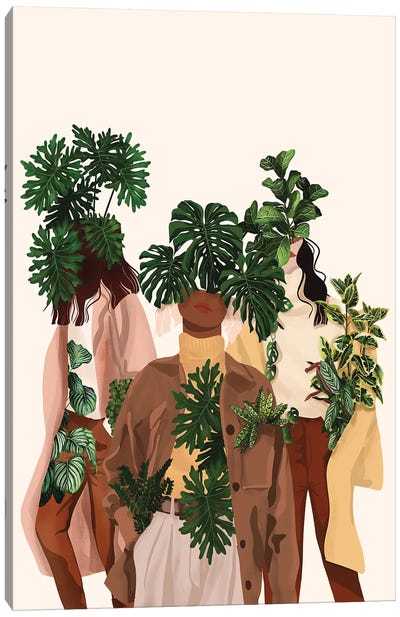 Modern Plant Ladies III Canvas Art Print - Ana Moguš