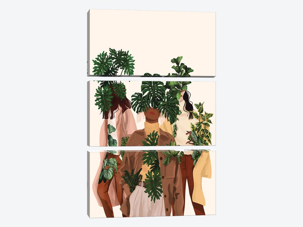 Modern Plant Ladies III by Ana Moguš 3-piece Canvas Art Print