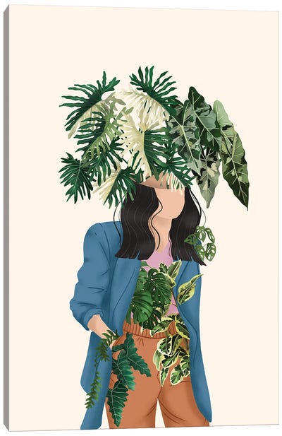 Modern Plant Lady IV Canvas Art Print - Ana Moguš