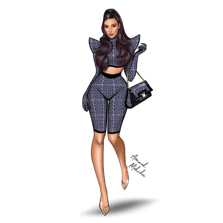 Kim K In Balmain