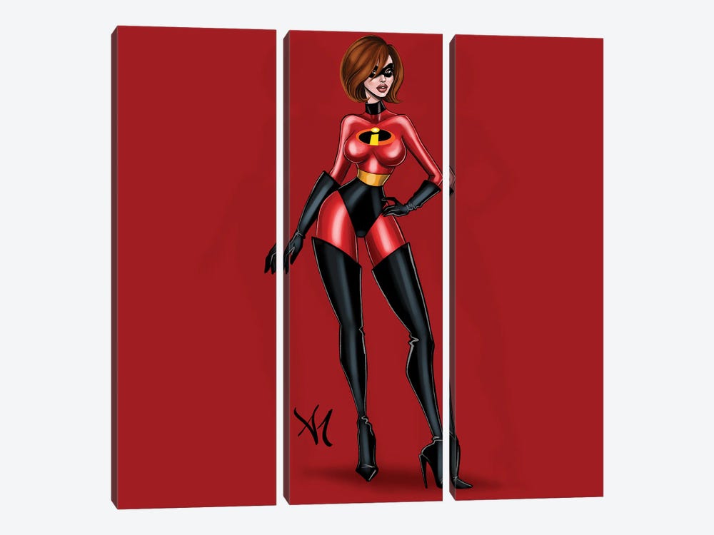 Mrs Incredible by Armand Mehidri 3-piece Canvas Wall Art