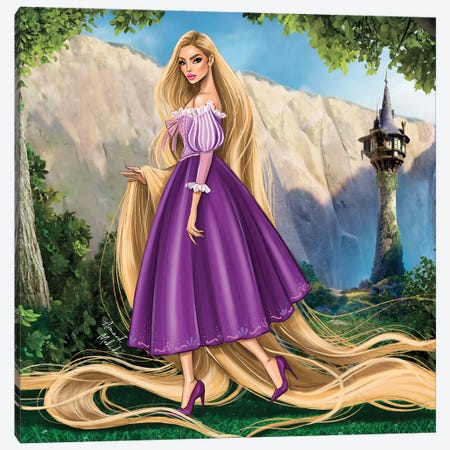 Rapunzel Canvas Print #MHD109} by Armand Mehidri Canvas Art