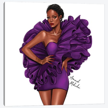 Rihanna Fenty Canvas Print #MHD110} by Armand Mehidri Canvas Art Print