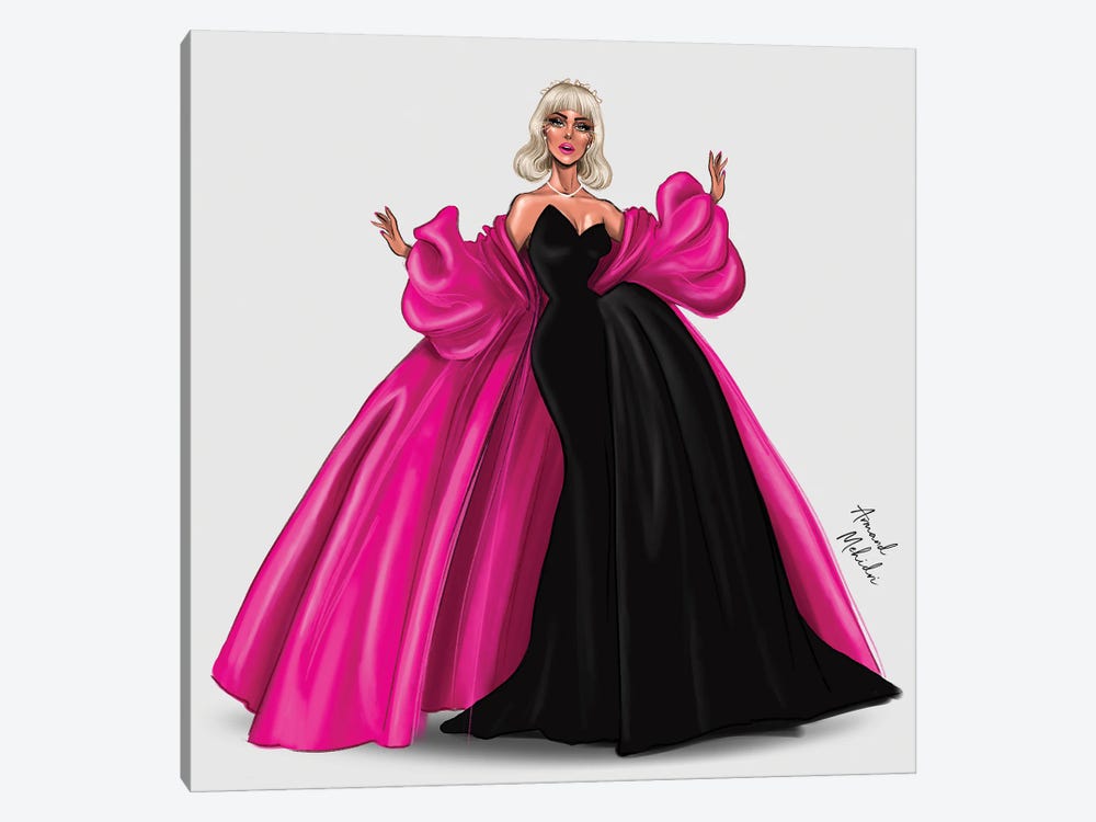 Lady Gaga, The Met Ball 2019 by Armand Mehidri 1-piece Canvas Artwork