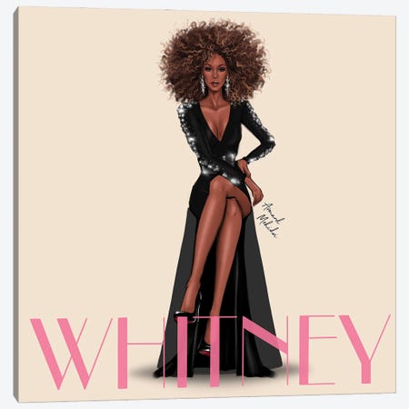 Whitney Houston Canvas Print #MHD20} by Armand Mehidri Canvas Print