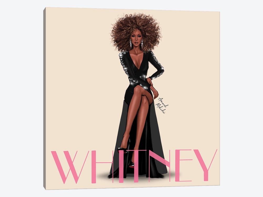 Whitney Houston by Armand Mehidri 1-piece Canvas Art Print