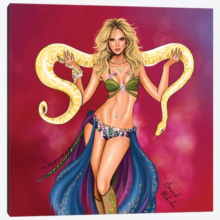 Britney Spears Canvas Print #MHD35} by Armand Mehidri Art Print