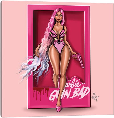 Nicki Minaj Canvas Art Print - Minimalist Movie Posters
