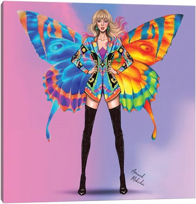 Taylor Swift, Lover Canvas Art Print - Butterfly Art