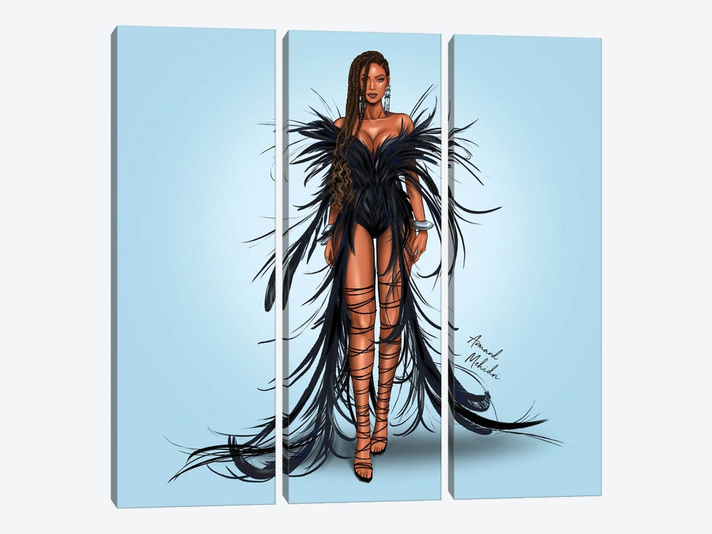 Beyonce, Black Is King by Armand Mehidri 3-piece Canvas Art Print