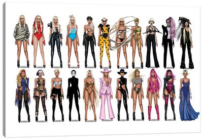 Lady Gaga Videography Canvas Art Print - Women's Fashion Art