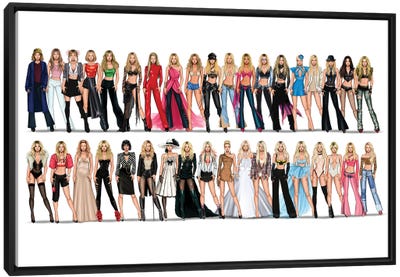Britney Spears Videography Canvas Art Print - Music Art