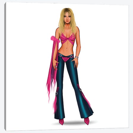 Britney Spears - Slave For You Canvas Print #MHD70} by Armand Mehidri Canvas Wall Art